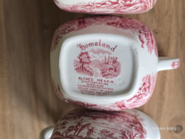 Engels rood Set 3x mix & match kannetje