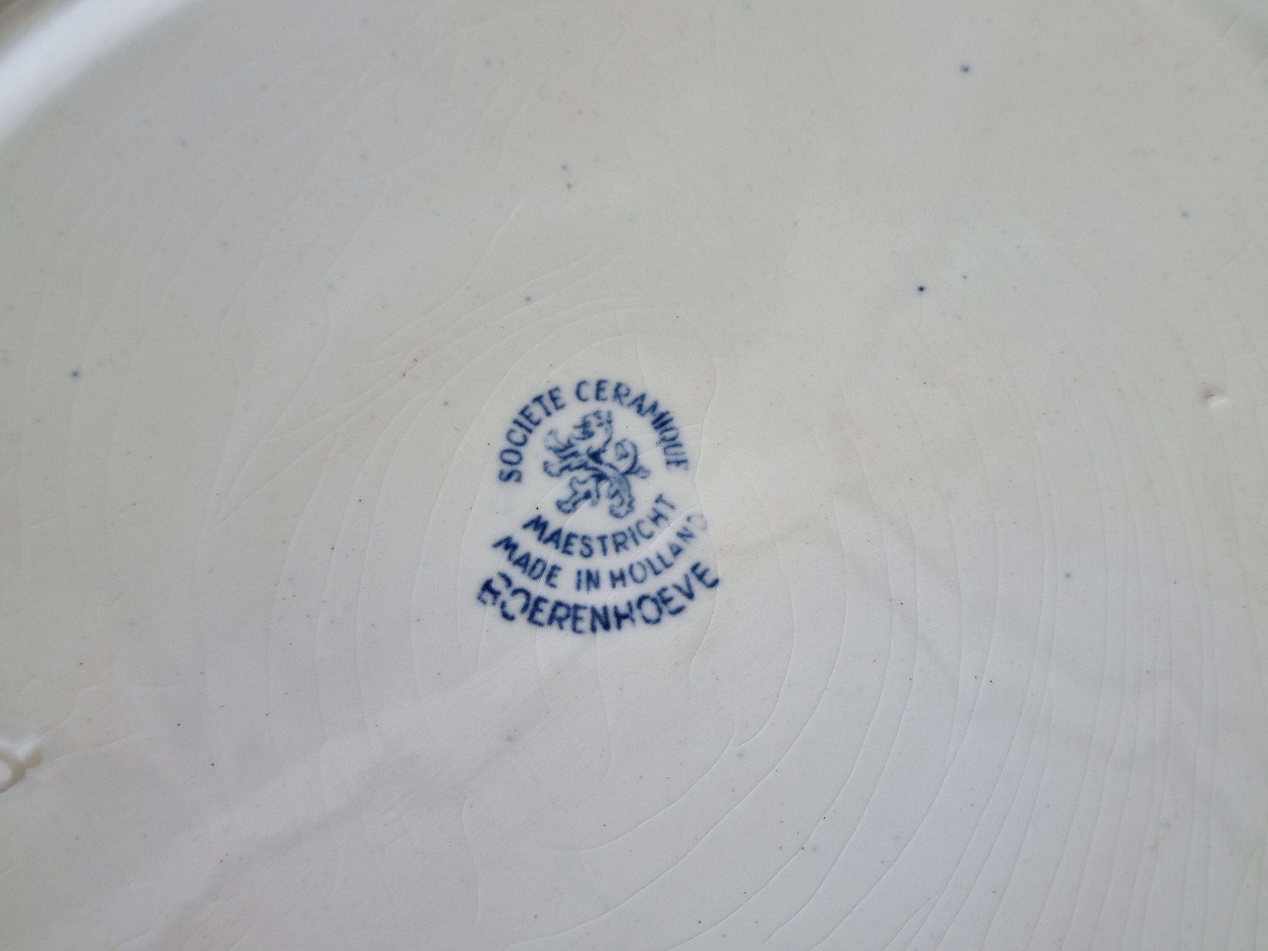 Boerenhoeve blauw Societe Ceramique pannenkoekenbord 30,5 cm
