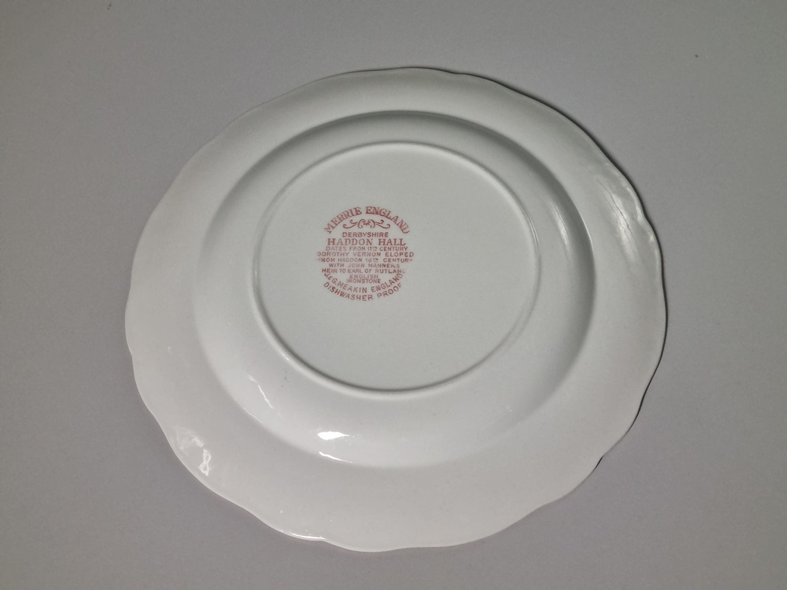 Engels rood Meakin Merrie England dinerbord 25 cm