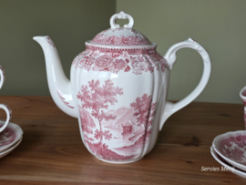 Villeroy en Boch Burgenland rood koffieservies 10 personen