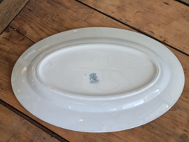 Société Céramique Bruges blauw ovale schaal 40 cm
