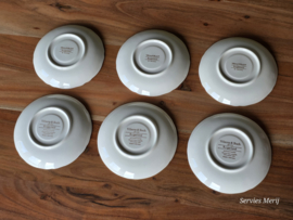 Villeroy en Boch Burgenland rood set  6x koffie kop en schotel (bruin stempel)