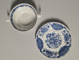 Engels Ridgway Windsor blauw soepkom met schotel