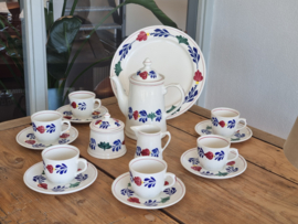 Boerenbont Boch Koffieservies model Classic 6 personen (zwarte stempel)