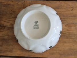 Engels Mason's Christmas Village 1983 Kerstservies Serveerschaal op voet  26,5 cm