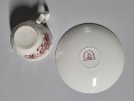 Engels rood Ironstone EIT Ltd England set 6x Kop en schotel