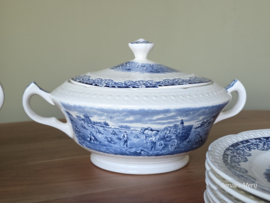 Boerenhoeve blauw Societe Ceramique Eetservies 6 personen