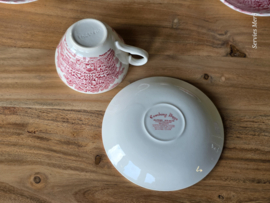 Engels rood Meakin Coaching Days set 5x kop en schotel