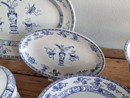 Potiche blauw Societe Ceramique compleet Eetservies 8-pers.