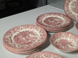 Engels rood English Ironstone Tableware EIT serviesset 10 personen (wagen)