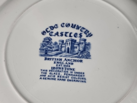 Engels blauw Olde Country Castles plat dinerbord 25,5 cm