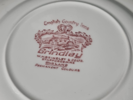 Engels rood Grindley Country Inns Ontbijtbordje 20 cm