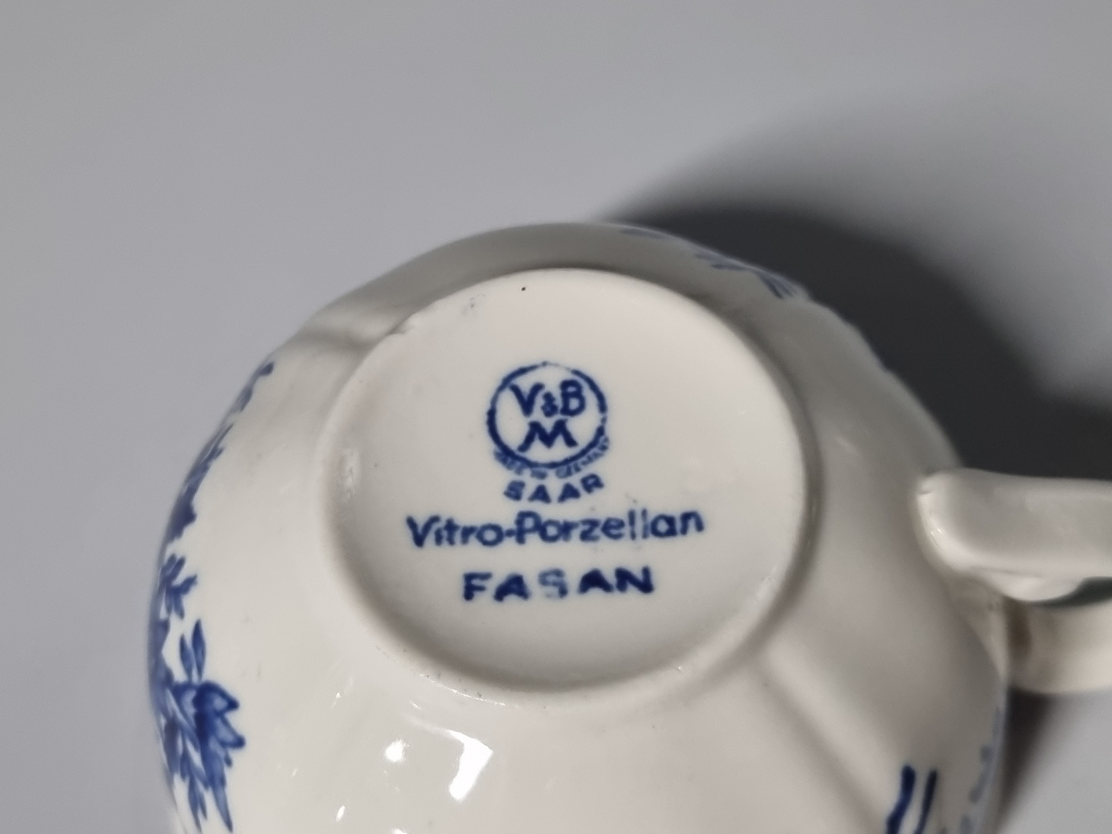 Villeroy en Boch Fasan blauw thee kop en schotel