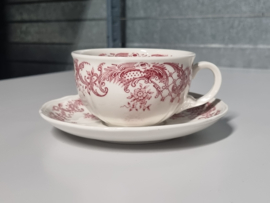 Villeroy en Boch Valeria rood Thee Kop en schotel 8,5 cm