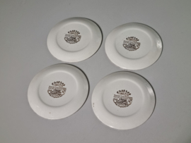 Engels bruin English Ironstone Tableware (EIT) Castles set 4x onderzetter 11,5 cm