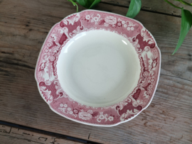 Victoria Rood Societe Ceramique set 6x Diep Soep Pasta Bord (wit)