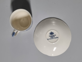 Engels blauw Johnson Bros Old Britain Castles set 2x espresso kop en schotel