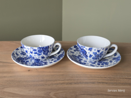 Beatrix Societe Ceramique set 2x Thee Kop en schotel van het Witoor servies 9,5 cm
