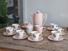 Boch Belgium Pastel Roze koffieservies 8-persoons