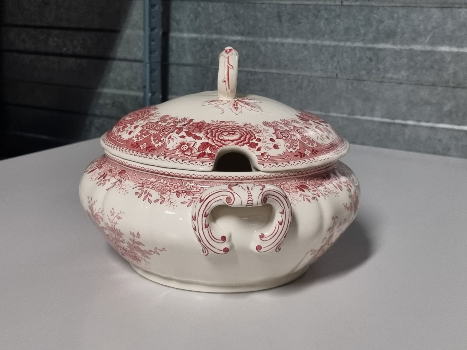 Villeroy en Boch Burgenland rood Dekschaal Terrine mét uitsparing lepel