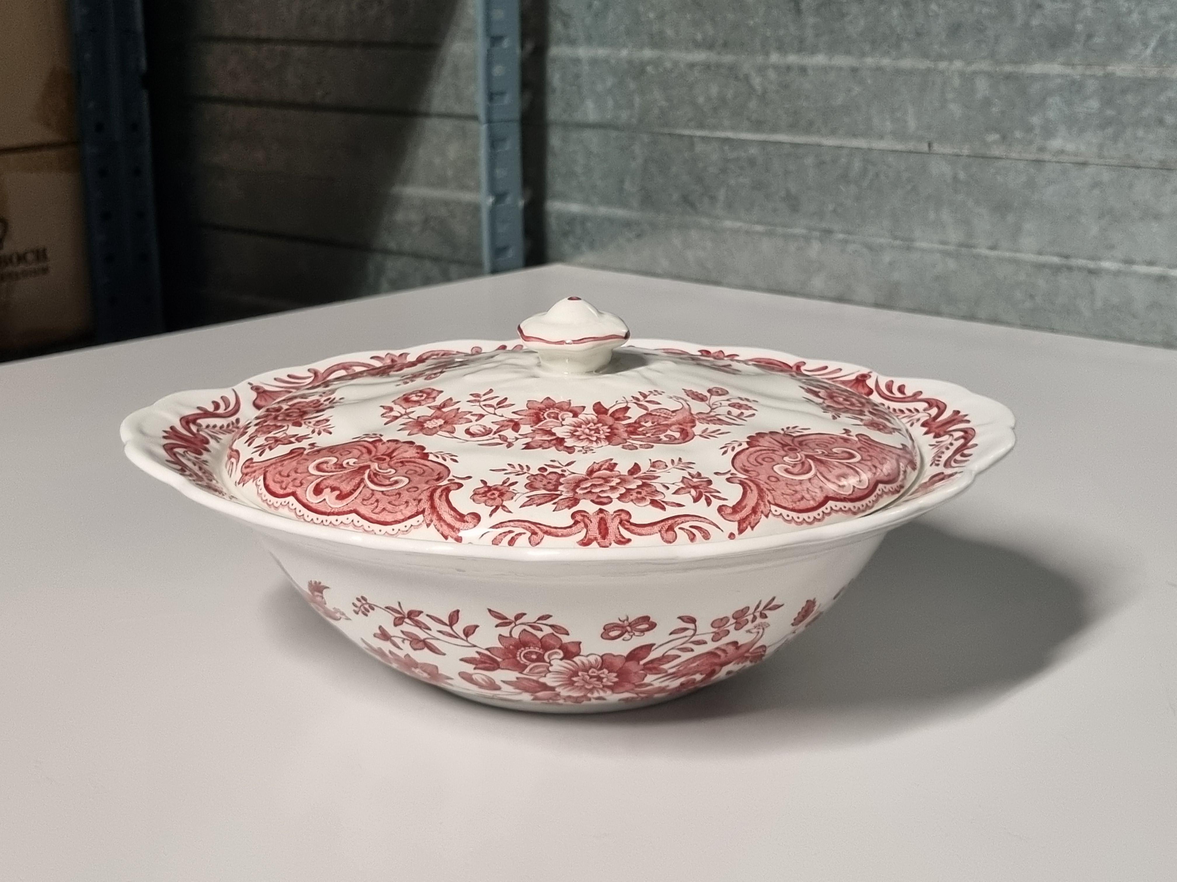 Engels rood Ridgway Windsor dekschaal terrine