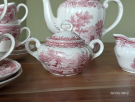 Villeroy en Boch Burgenland rood koffieservies 10 personen