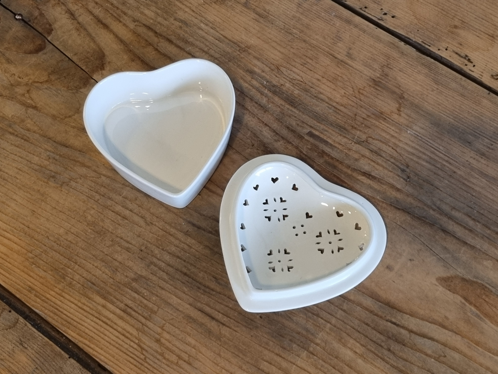 Authentic Leeds Pottery Doosje met deksel (hartje)