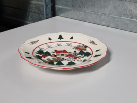 Engels Mason's Christmas Village 1796 Kerstservies Ontbijtbordje 20 cm