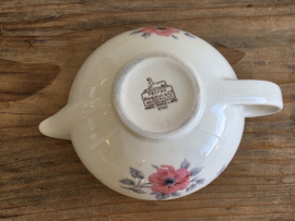 Vintage Art Deco Regout roomkan roze bloem