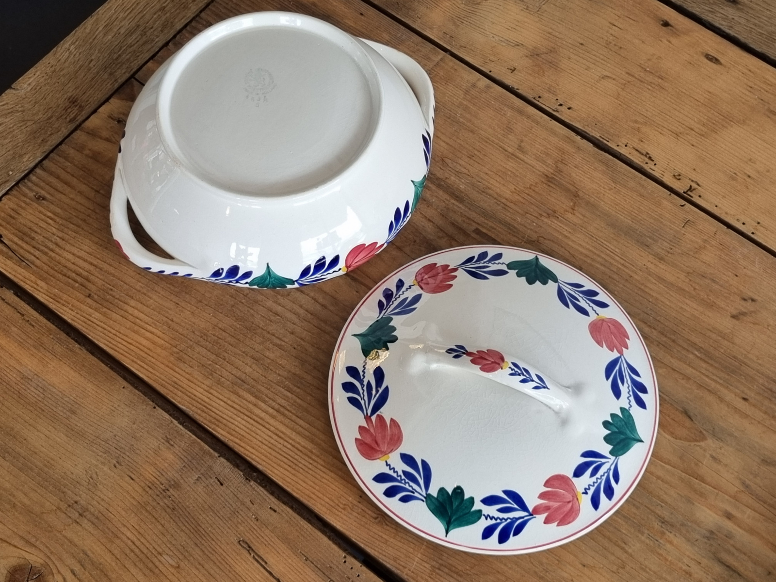 Oud Boerenbont Societe Ceramique 483a Dekschaal Terrine