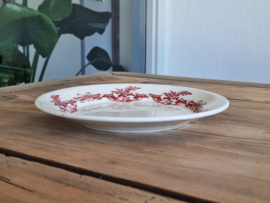 Petrus Regout Alhambra rood ontbijtbordje 20 cm