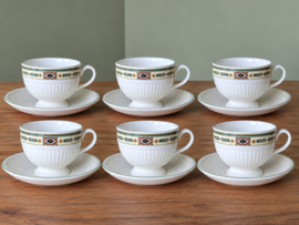 Wedgwood Carlton set 6x Theekop en schotel 8 cm