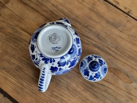 Delft blauw Societe Ceramique Theepotje 4-rings van het Tete-a-Tete-stel