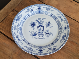 Potiche blauw Societe Ceramique groot bord 32,5 cm
