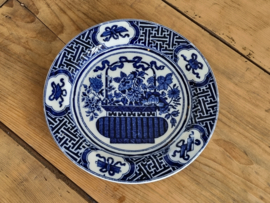 Petrus Regout Vico blauw plat dinerbord 25 cm