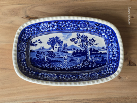 Villeroy en Boch Rusticana blauw rechthoekige schaal 30 cm