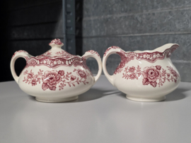 Engels rood Crown Ducal Bristol Roomstel (kleiner model)