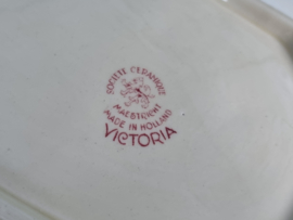 Victoria Rood Societe Ceramique Broodschaal Broodschuit 35 cm (creme)