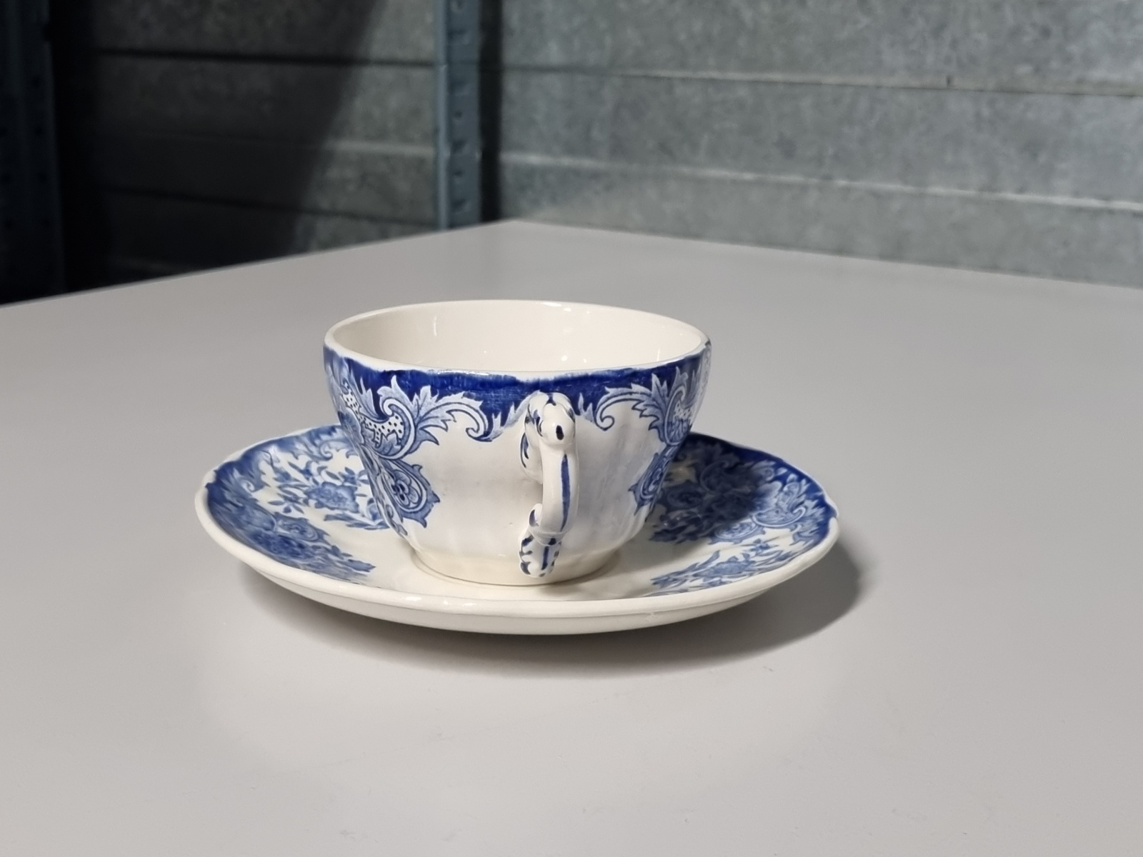 Boch BFK decor Dordrecht blauw kop en schotel