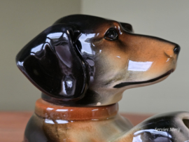 Aardewerk Duitse Theepot Hond bruin
