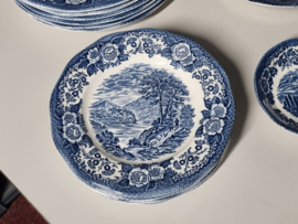 Engels blauw Enoch Wedgwood Lochs of Scotland serviesset 23 delig