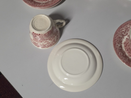 Engels rood English Ironstone Tableware EIT koffieservies theeservies 10 personen (wagen)