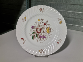 Engels gekleurd Bouquet Burleigh Ware Plat Dinerbord 25 cm