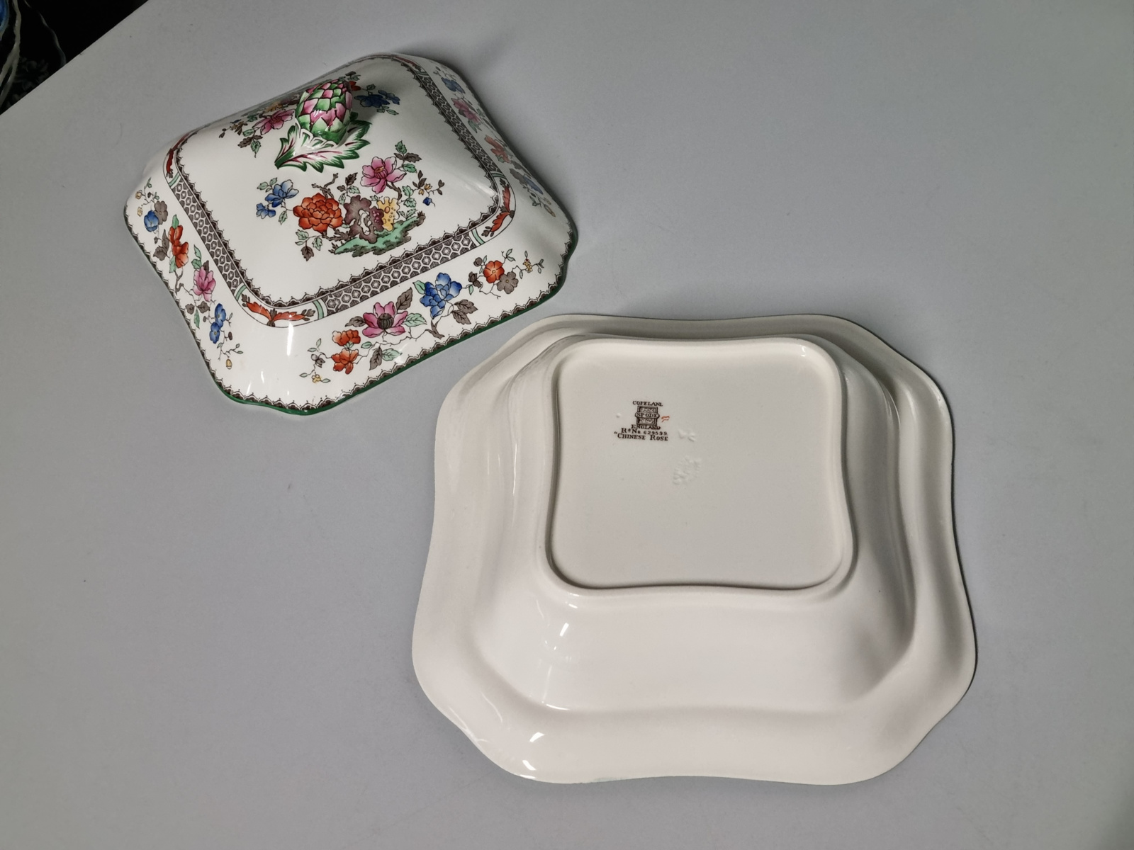 Engels Spode Copeland Chinese Rose dekschaal terrine