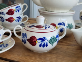 Boerenbont Boch Theeservies model Zeeland 8 personen (groen stempel)