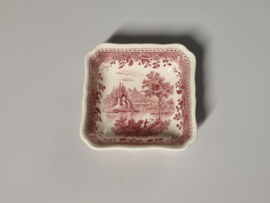 Villeroy en Boch Burgenland rood Serveerschaaltje vierkant 11 cm