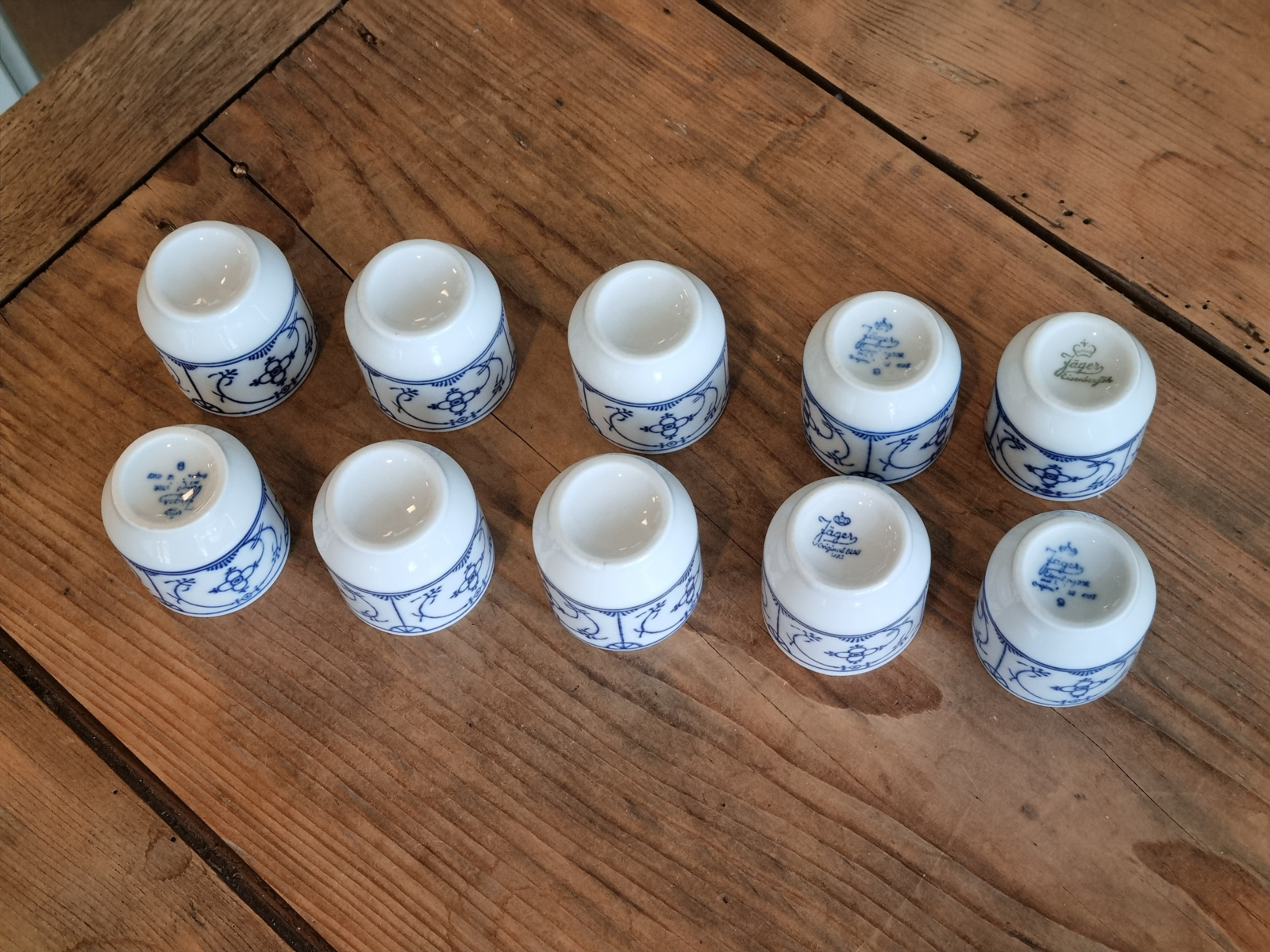 Duits Jäger Saks set 10x Eierdopje
