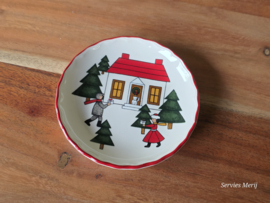 Engels Mason's Christmas Village 1983 Kerstservies bordje 9,5 cm (huis cadeaus)