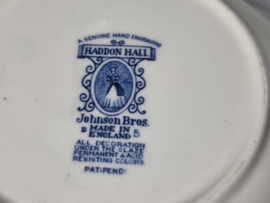 Engels blauw Johnson Bros Haddon Hall Serveerschaal 23 cm (vierkant)
