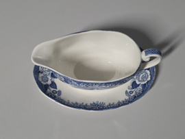 Engels blauw Enoch Wedgwood Lochs of Scotland sauskom op vaste onderschotel